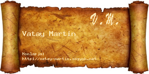 Vatay Martin névjegykártya